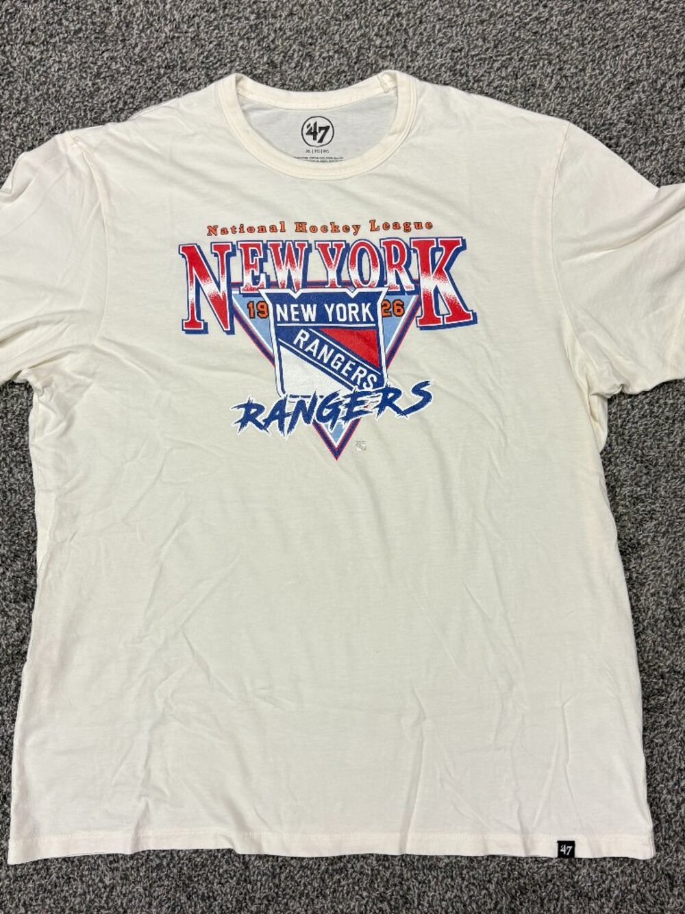 47 Brand New York Rangers Sharp Shooter '47 Franklin Tee, Size XL